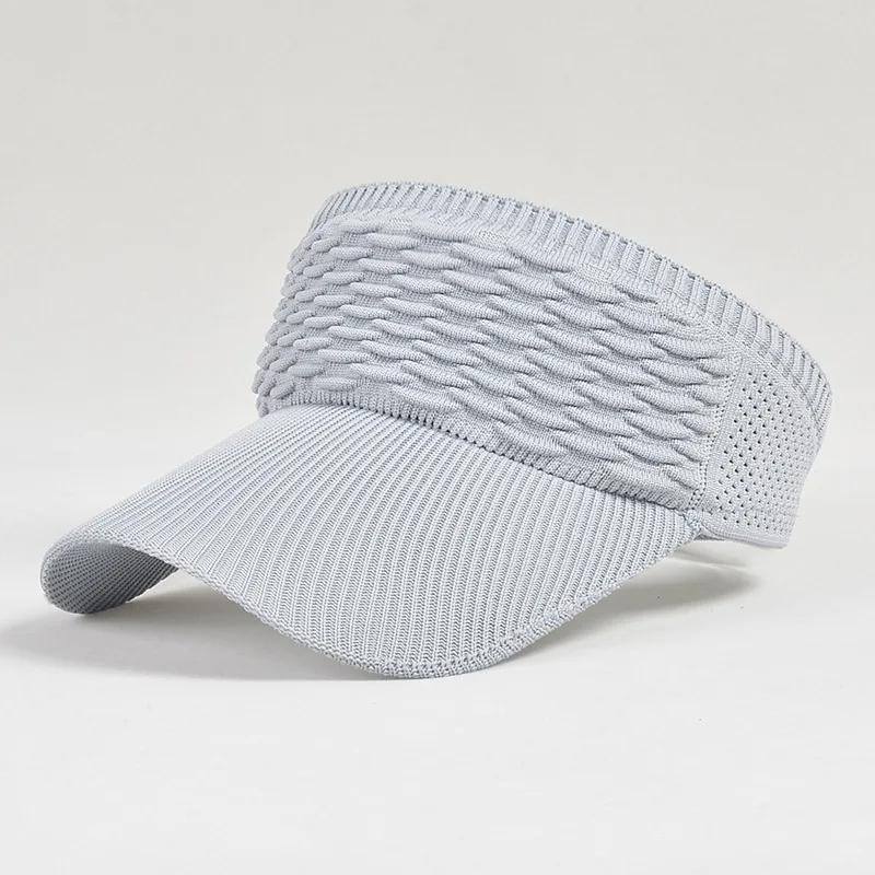 Sun Visor Hats for Women, Knitted Visor Hat Elastic with Empty Top, UV Protection Visors for Outdoor Activities