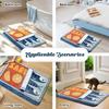 VIKAMA Cute Cartoon Sardine Floor Mat Soft Non-slip Absorbent Washable Doormat for Kitchen Bathroom Bedroom Sofa Home Decor