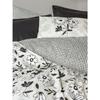 Parure de lit - 1 housse de couette 220 x 240 cm + 2 taies d'oreiller 60 x 60 cm - 100% coton renforcé - Noir