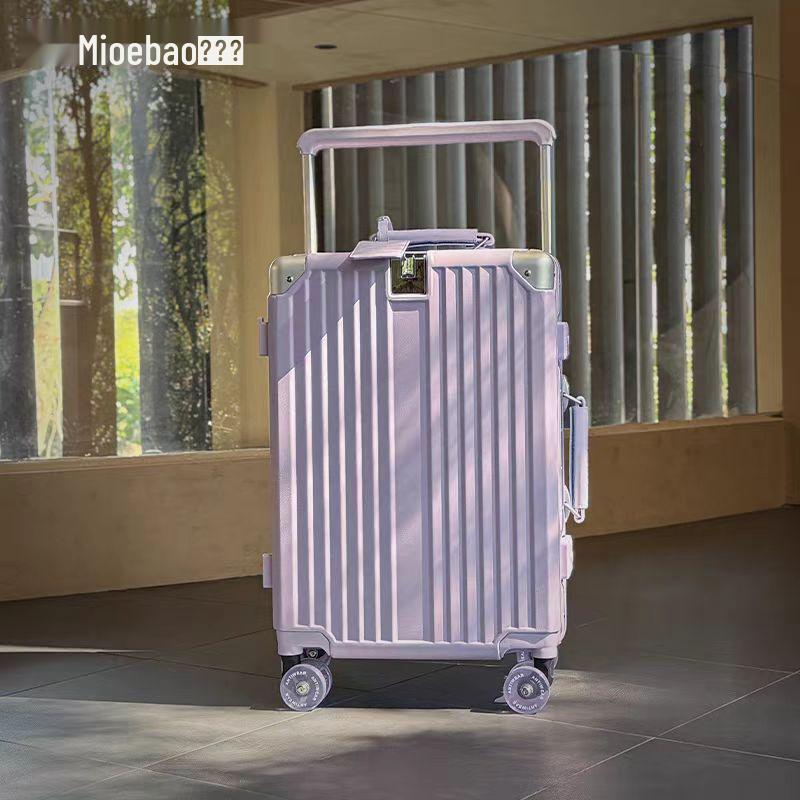 Silent Universal Skate Wheel Suitcase - 20" Boarding Password Box & 24" Trolley Case for Women