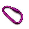 8CM Locking D-Shaped Carabiner with Screw Nut, Aviation Aluminum Alloy