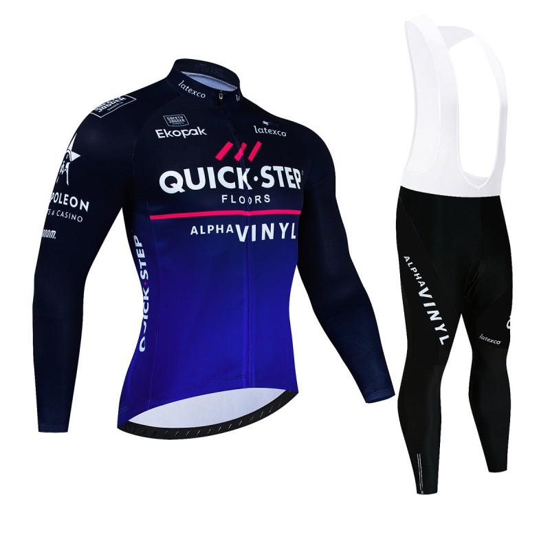 Unisex Long Sleeve Fleece-Lined Cycling Jersey Mountain Road Bikes Wear