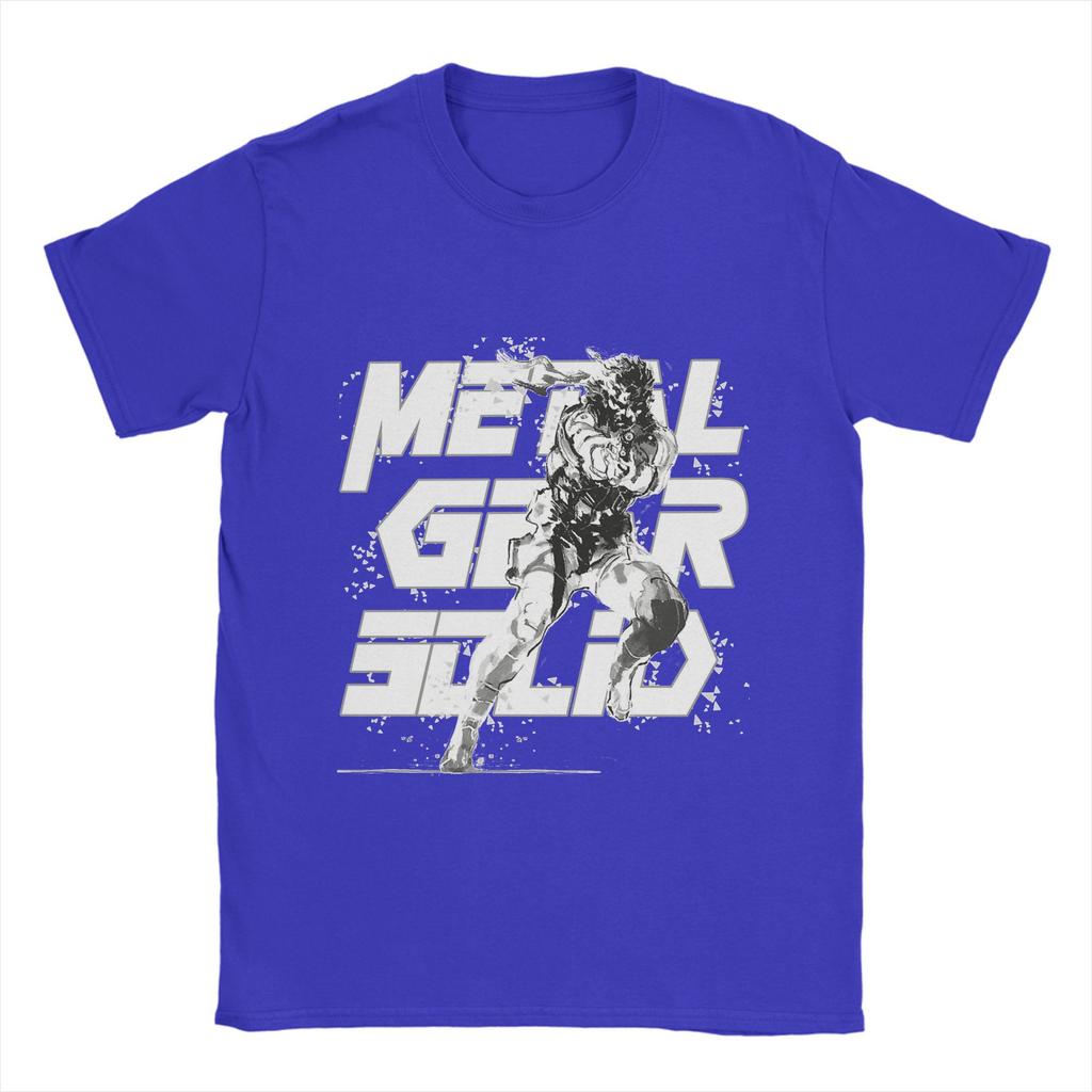 Men T-Shirt Metal Gear Solid Vintage Pure Cotton Tees Short Sleeve  T Shirt Round Neck Clothing Adult