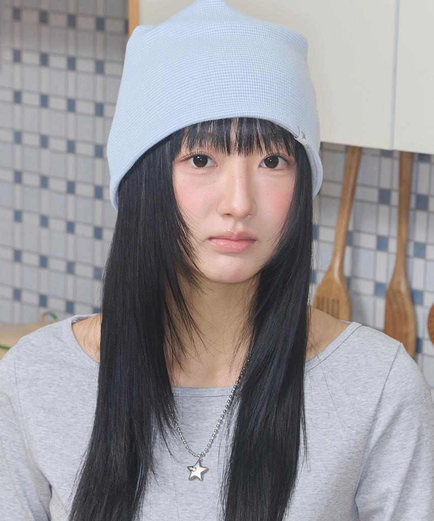 Kiibi Cozy Stripe Reversible Beanie Sky Blue