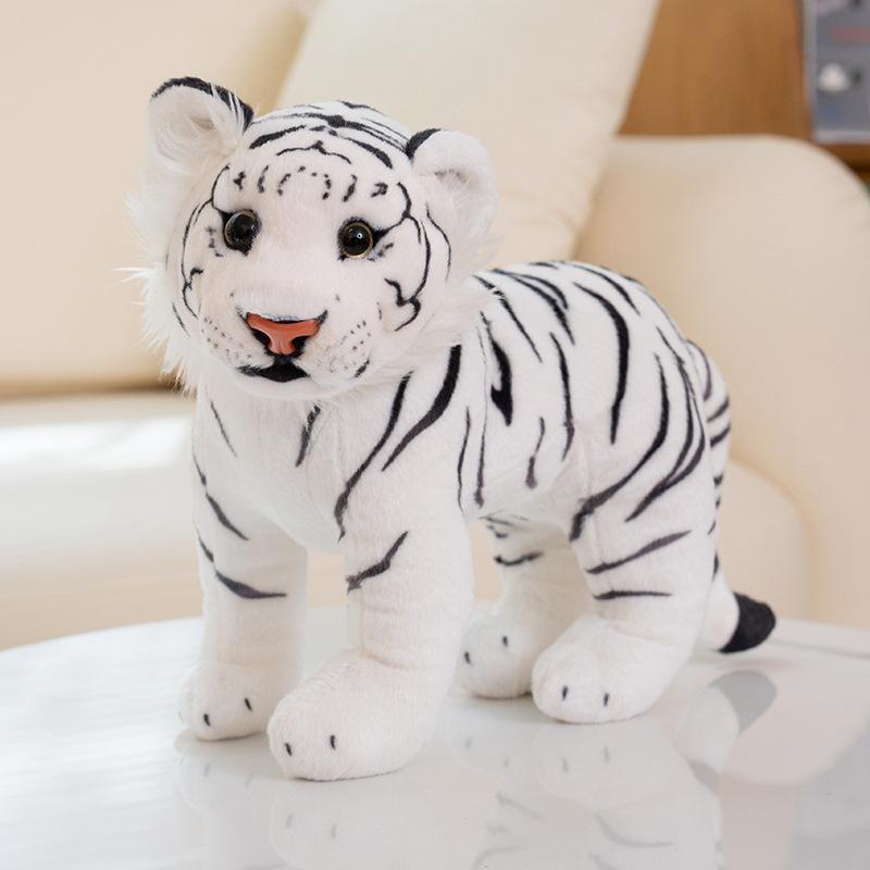 Симуляционная станция Кукла Маленький Лев Плюшевая игрушка Белый Тигр Леопард Кукла Детская Успокаивающая Тряпичная кукла 30cm（0.25kg）