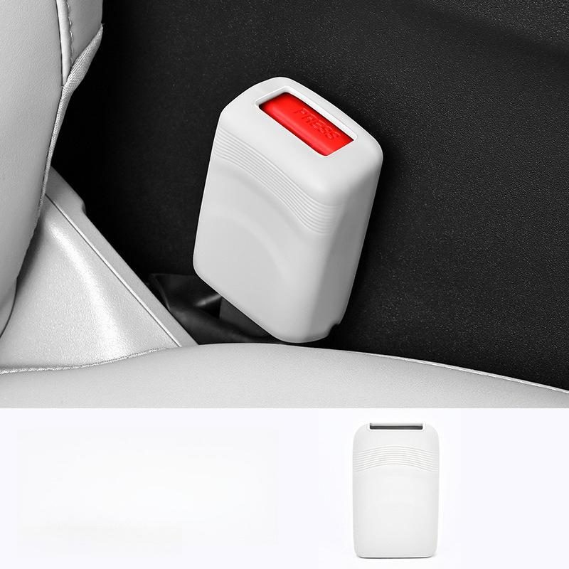 Car Safety Seat Belt Anti-Scratch Cover Silicone Button protective case Universal Car Seat Belt Socket Protective Cover