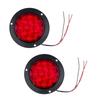 Car Trailer 2PCS 16 LED Round Rear Tail Light Turn Signal Brake Stop Lamp Reverse Light 12V 24V Lamp For Truck