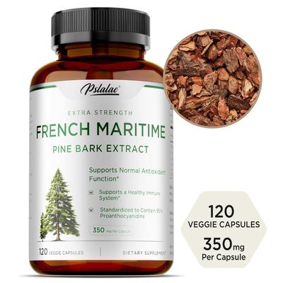 Silný extrakt z kůry francouzské přímořské borovice (20:1), 350 mg na kapsli, posiluje imunitní systém, bez GMO, vyrobeno v USA.