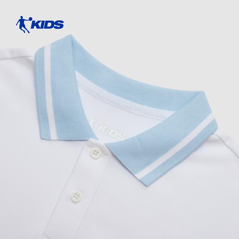 QIAODAN Girls' Polo Collar Short Sleeve T-Shirt