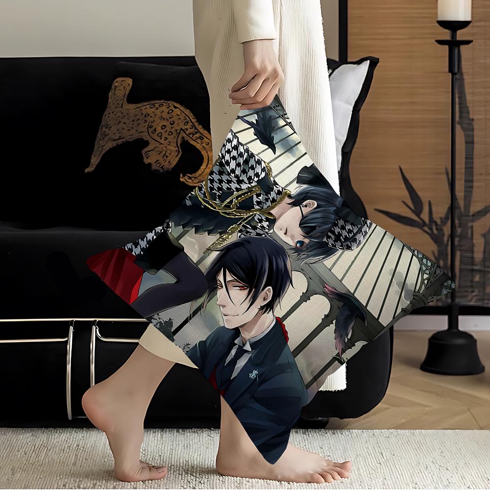 Black Butler Cushion Cover Inches Farmhouse Decor Home Throw Pillow Covers For Couch Decorations