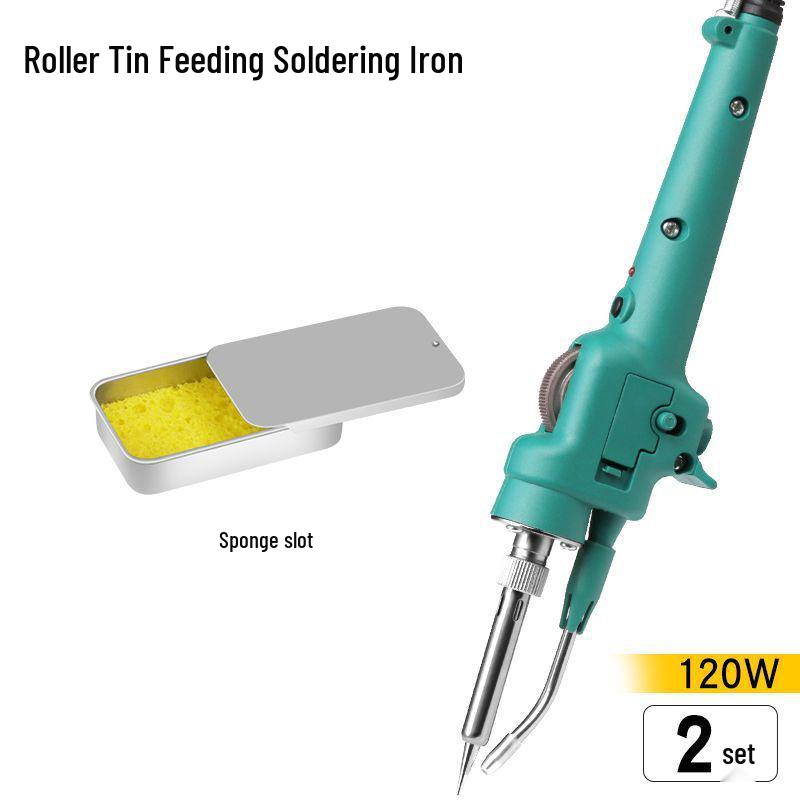 120W Electric Soldering Iron Gun - High Power, Manual Feed, Internal Heat, Ideal for Home Repairs and Welding.