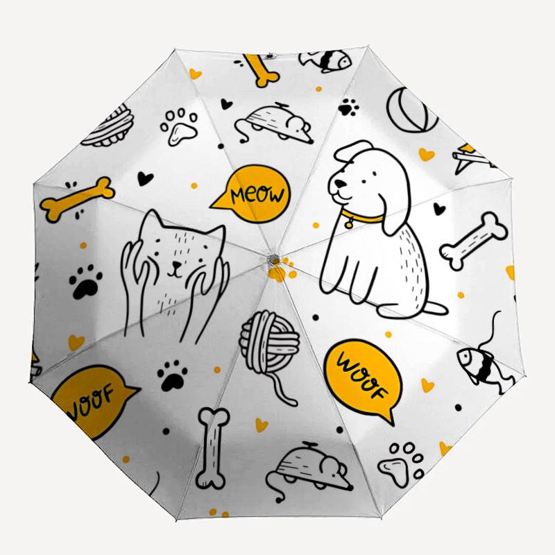 

1pc Dogs and CatsAutomatic Open/close Umbrella, 8-Rib sturdy structure, Portable Travel Umbrella, Parties, Everyday Usec104