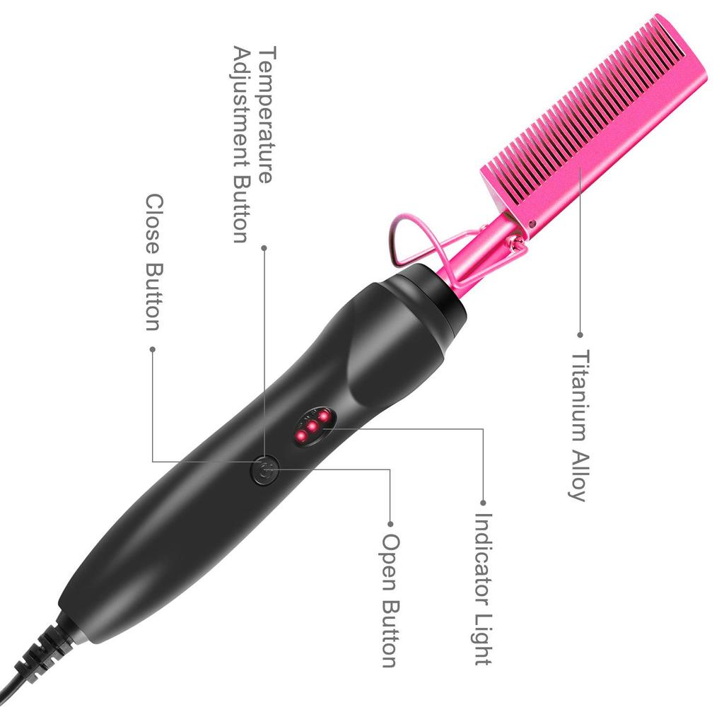 Wet and Dry Electric Heating Copper Comb - Straightening, Perming, Curling Iron Hairdressing Tool
