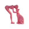 Creative Girl And Dog Statues Cute Canine Statues Crafts Nordic-Style Ornaments  Bedroom Decor