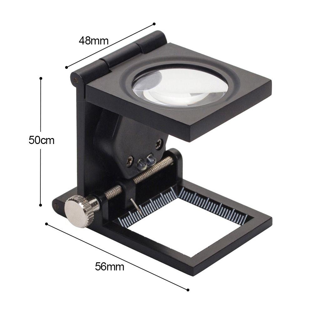 Professional Folding Mini Linen Tester Magnifying Glass 10X Cloth Thread Counter Magnifier