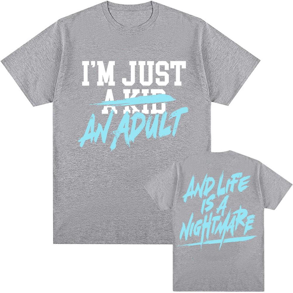 I'm Just A Kid Print T-shirt SIMPLE PLAN Design Graphic Tshirts Summer O-neck Short Sleeve Cotton Tees Unisex Streetwear Print Merch