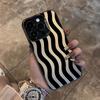 Black Striped Pattern Phone Case For Samsung Galaxy S23 S24 S25 S26 Ultra S22 S21 S20 Plus FE A15 A34 A35 A53 A54 A55 Cover