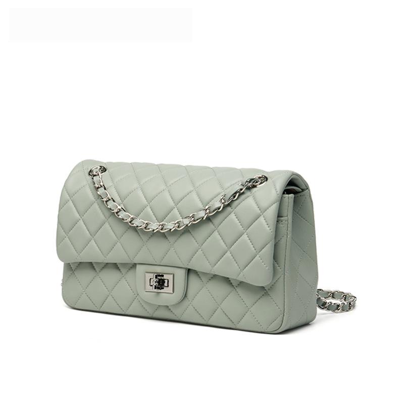 

Мягкая женская сумка из овчины, модная женская сумка через плечо с цепочкой, сумка-мессенджер 25*6.5*14cm