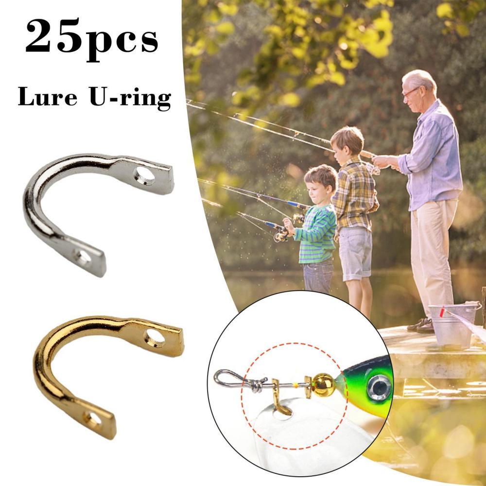 25 Pcs Brass Fishing Clevis Easy Spin Spinner Clevis Fishing Spoon Spinnerbait L