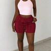 Women's Athletic Shorts Casual Workout Sweat Shorts Elastic Drawstring Waist Mini Shorts Summer Sports Outfits