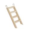 Wood Climbing Ladder with Metal Hooks Wooden Bridge Easy Connection To Wire Cage