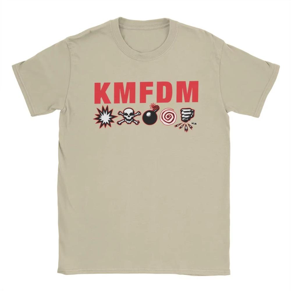 KMFDM T Shirts for Men Pure  Fashion for Male T-Shirt Round Collar Tee Shirt Short Sleeve Tops Summer