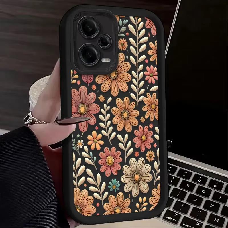 Belle Coque de Téléphone Pétale de Fleur Feuille Pour Redmi Note 13 12 Pro Plus 5G 13 12 Pro 4G 5G 11 10 Pro 12S 5G 11S 10S Redmi 13C 12 5G