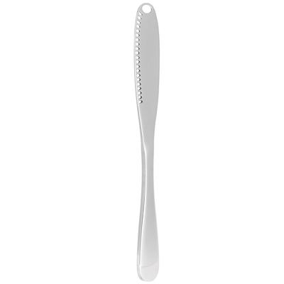 Coltello da burro intagliato con bordi seghettati in acciaio inossidabile Spargitore per cheesecake, frutta, formaggio