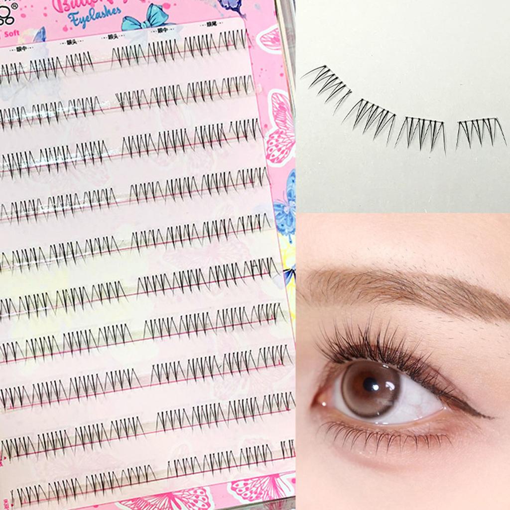 Natural Bottom Eyelashes Bottom Lash Clusters DIY Eyelash Extensions for Daily Party Traveling Makeup