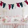 1 Set Garland Banner Bowknot Design Decorative Garland Banner Indoor Outdoor Party Home Holiday Festival Decoration