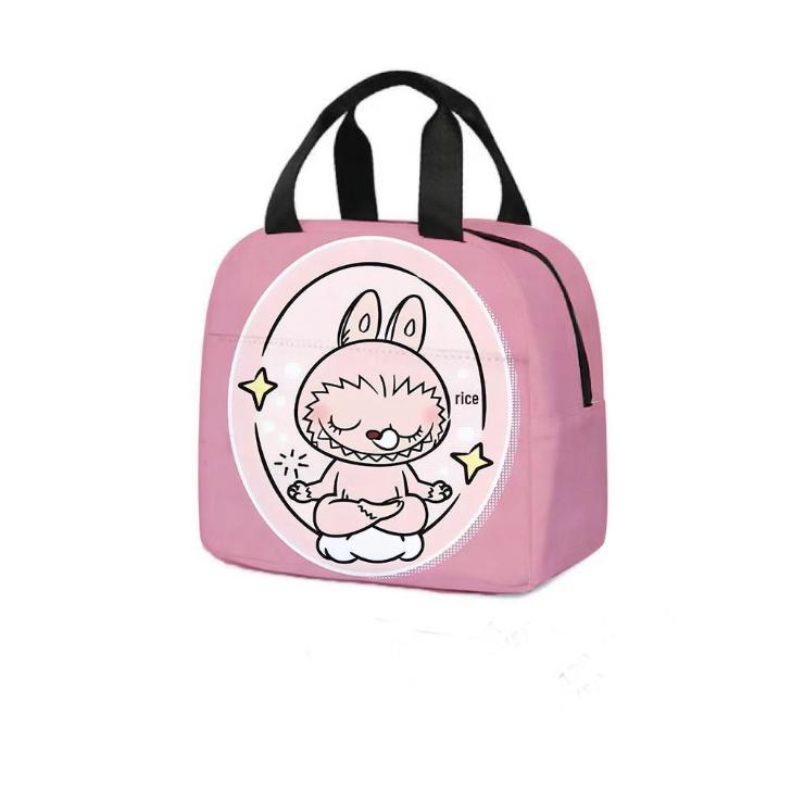 Labubu Cartoon Lunch Tote: Insulated Aluminum Foil Bento Bag for Students  5374