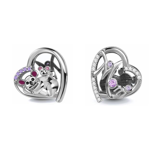 New Spring European Heart Shape Dog Paw Sparkling Cute Chick Beads Fit Fashion Charms Silver 925 Original Jewerly Bracelet