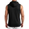 Men's Sleeveless Hoodie Lightweight Quick Dry Sports Vest with Front Pocket for Outdoor Running Gym Training