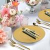 100 Pieces Round Charger Plates Set, Elegant Gold Charger Plates for Wedding Birthday Party Dinner Banquet Event Table Decor