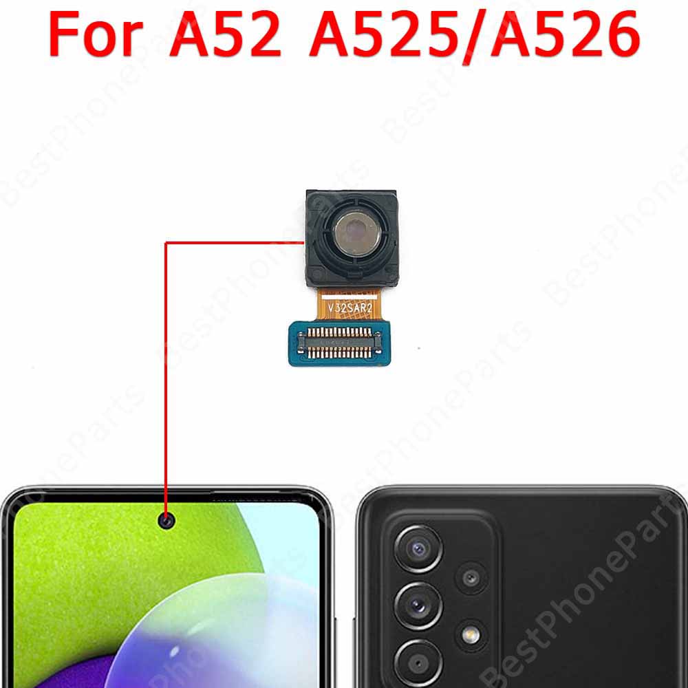 Front Back Camera For Samsung Galaxy A52 A525 A526 Rear Backside Selfie Frontal Facing Camera Module Flex Spare Parts