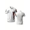 men's POLO shirt for summer 2025 casual fashionable soft comfortable and breathable 3D letter pattern print