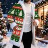 Men's Casual Christmas Print Jacket Holiday Outerwear