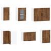 11 Piece Kitchen Cabinet Set Lucca Smoked Oak Wood Based Material
