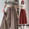 Ice Silk Fashionable Dress Pants for Women Summer New High Waisted Loose Casual Wide Leg Cropped Pants