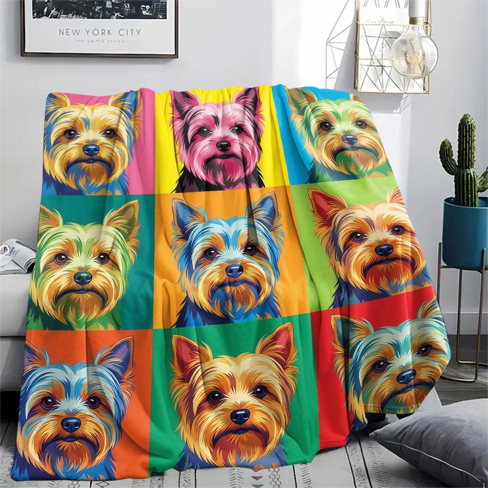 Colorful nine grid cat dog Print Flannel Blanket,High quality Comfortable for All Seasons,Home Decor,Warmth and Comfort,Perfect for Christmas Gifts