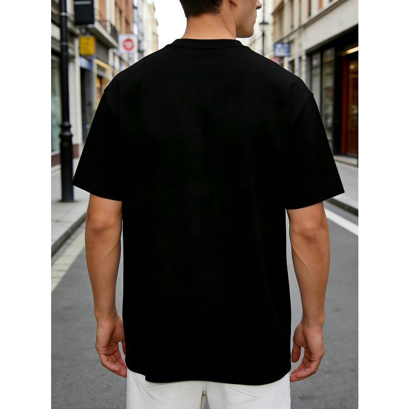 European Sizes Casual Style Men'S T-Shirt Love You Text with Stars And Heart Design for Everyday Wear And Romantic Occasions Perfect Gift