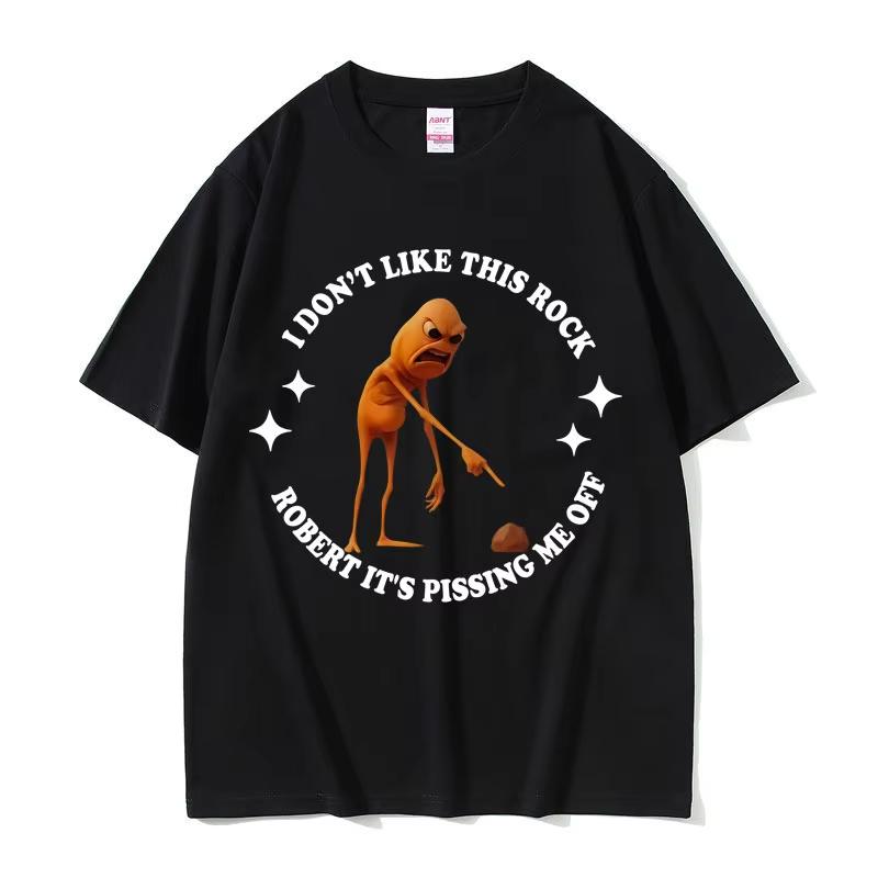 I Dont Like This Rock Its Pissing Me Off Marcus The Worm Funny Meme Tshirt Men Women Casual Cotton Vintage Short Sleeve Tshirt