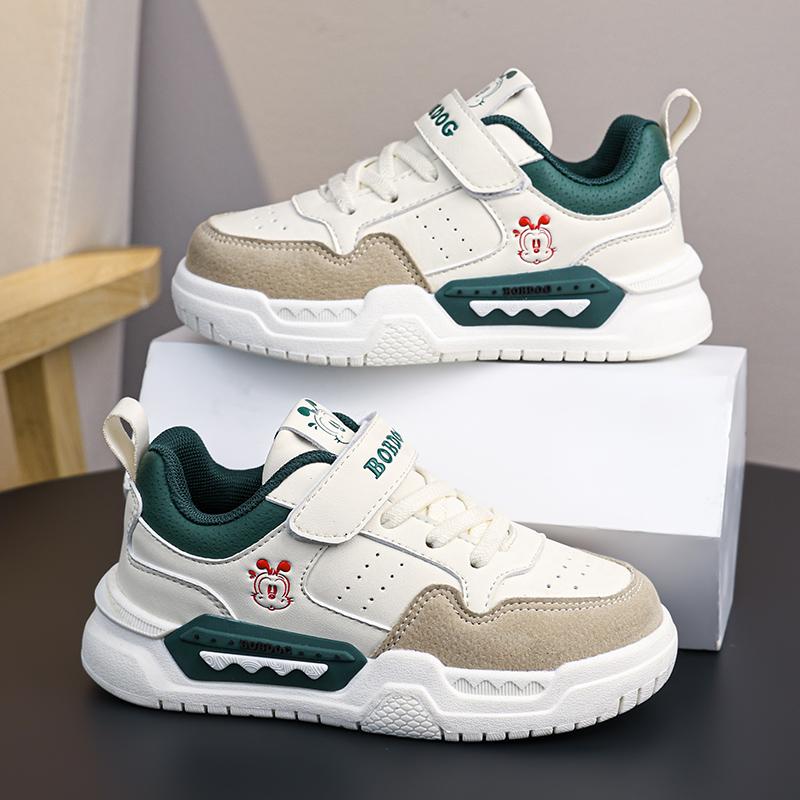 Children's Fashion Velcro Thick Sole Height Increasing Low Cut Casual Board Shoes Outdoor Casual Sports Shoes 28-38