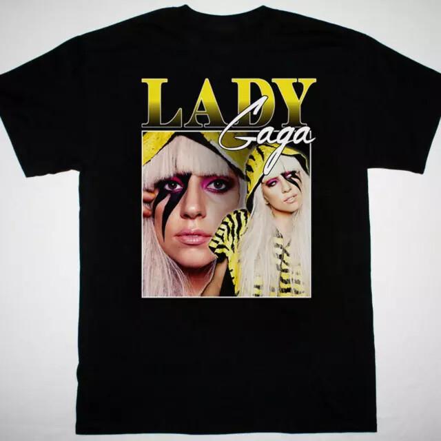 Lady Gaga Collage Reprint Black Short Sleeve All Sizes AHN00716 Unisex T-Shirt