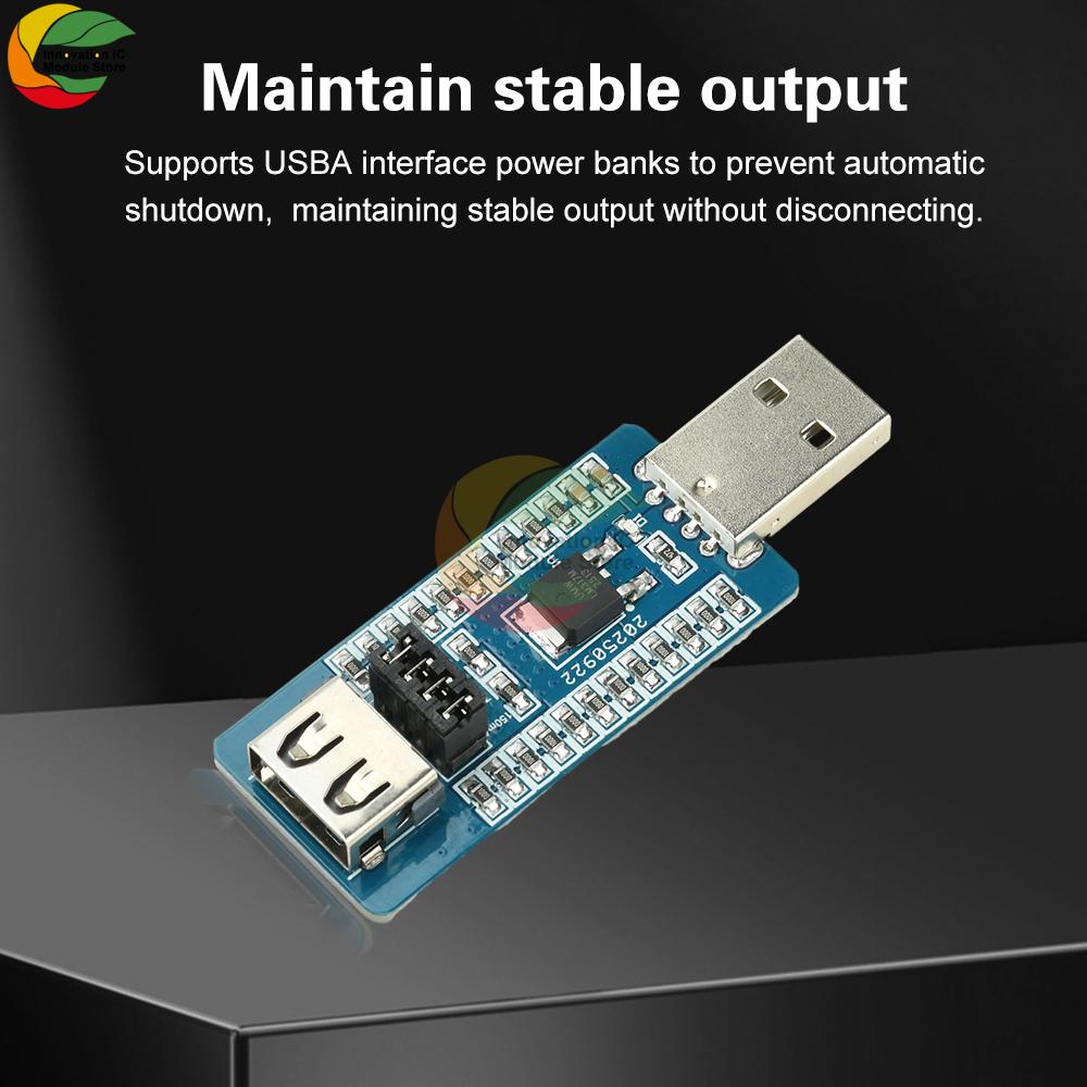 USB A Power Bank Virtual Load Anti-Shutdown Module with Switchable Output Current