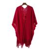 Knitted shawl with cheongsam with tassel antique fairy new Chinese cardigan white 1011 new autumn