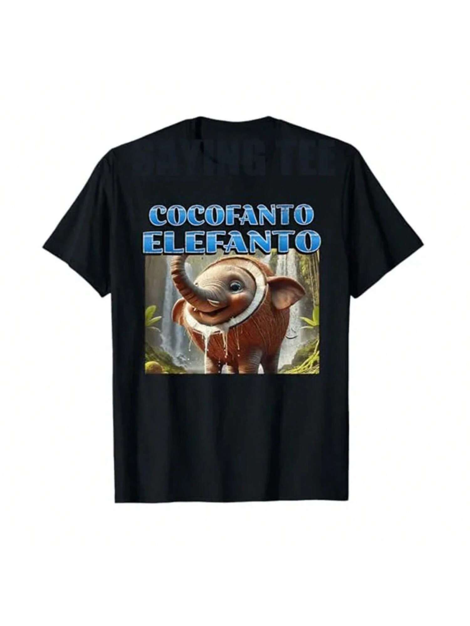 Cocofanto Elefanto Funny Italian Brainrot Womes Graphic T-Shirt Humor Bootleg Short Sleeve Blouses Cute Elephant Saying Tee Y2k S разноцветный