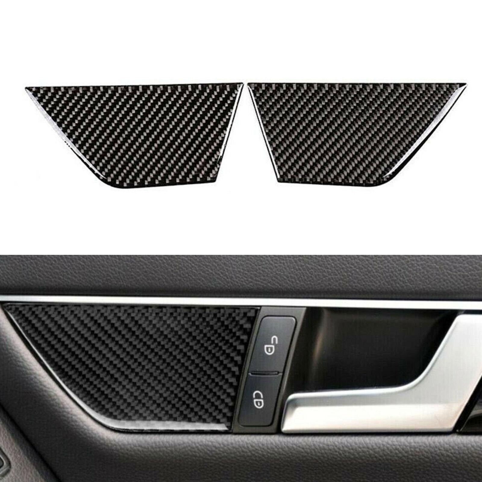 Carbon Fiber Inner Door Panel Cover For Mercedes-Benz C Class W204 2007-13
