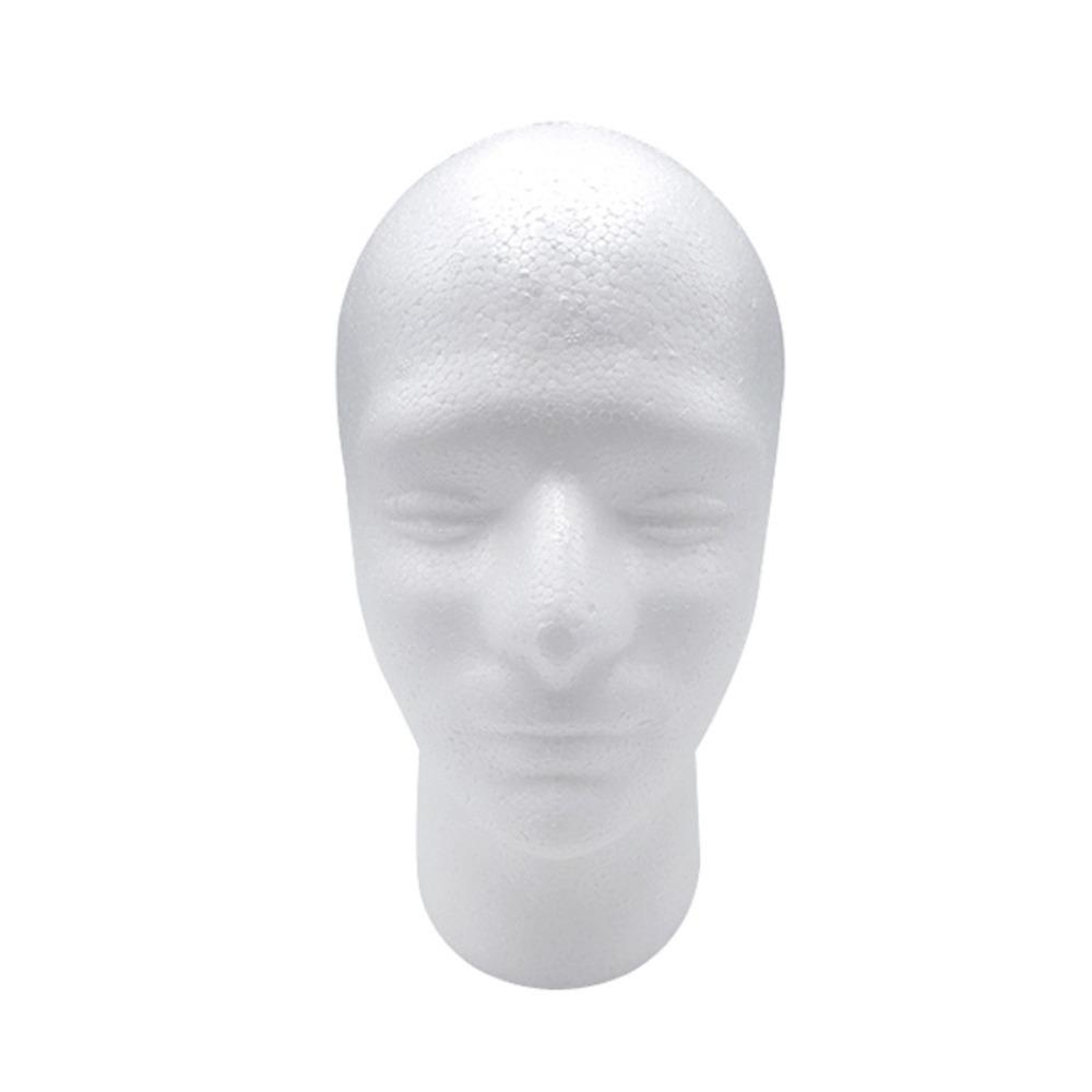White Foam Head Model Wig Display Stand Rack Shopping Mall Closet Holder Male Mannequin Head