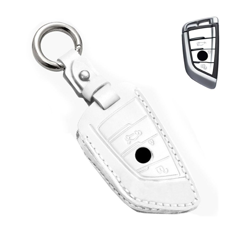 

Чехол для ключа для BMW, Чехол для смарт-ключа, Крышка для ключа, Разработан для BMW, Натуральная кожа, белый